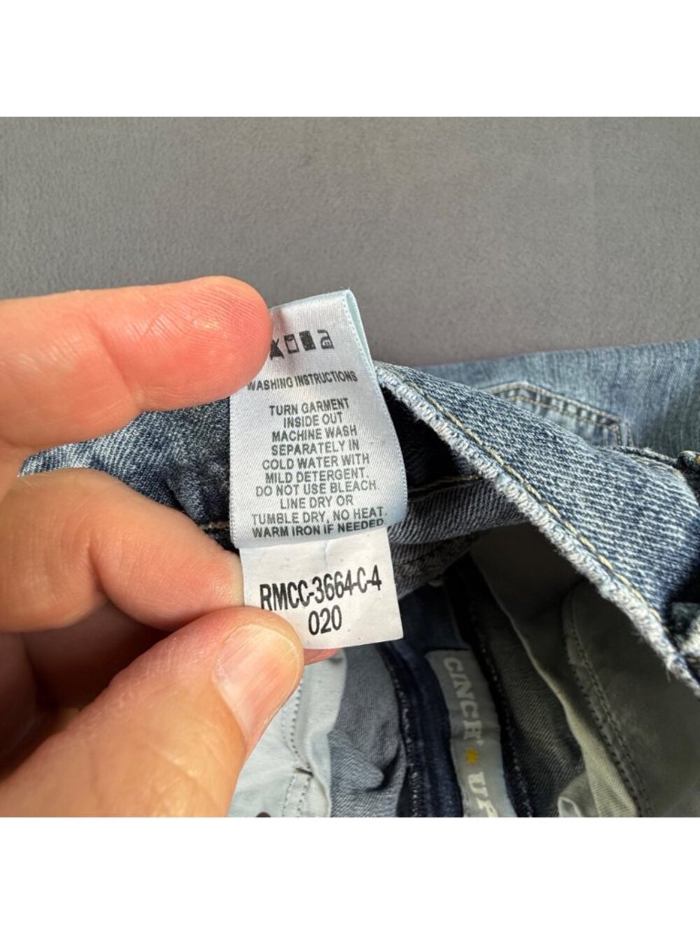 Cinch Silver Label Jeans Mens 36x30 Slim Straight MB98034 Western Rodeo Workwear - Picture 10 of 10